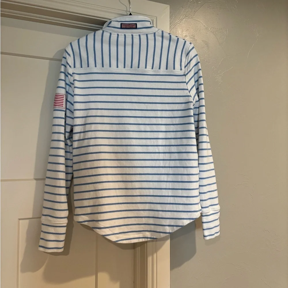 Vineyard Vines Blue and White Striped Pullover - Picture 7 of 8